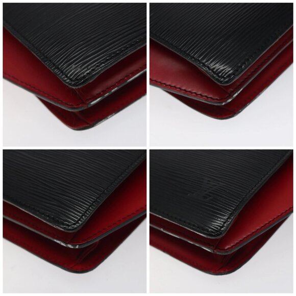 LOUIS VUITTON Epi Bicolor Varenne Hand Bag Black Red M52387 LV Auth 119842 - Picture 16 of 16